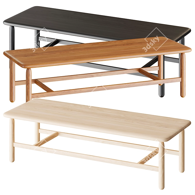 Modern Minimalist Coffee Table 3D model image 1