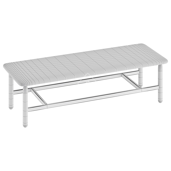 Modern Minimalist Coffee Table 3D model image 2