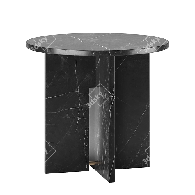 Modern Round Table TRNK 800mm 3D model image 3