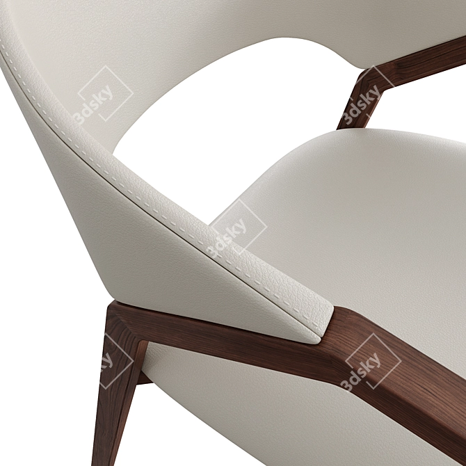 Modern Accent Chair, Faux Leather 3D model image 4