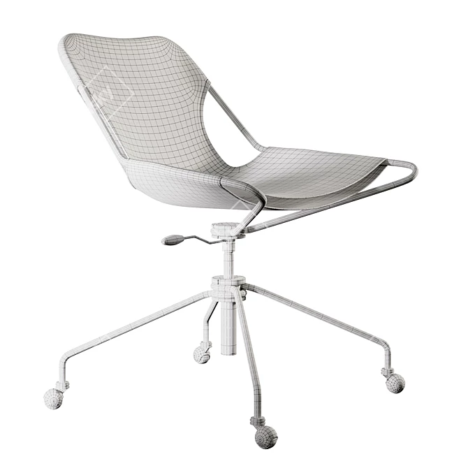 Paulistano OC Leather Office Chair 3D model image 7
