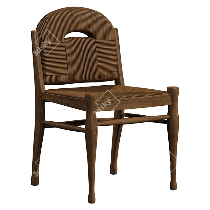 Vintage Trout Fisherman Chair Revival 3D model image 1