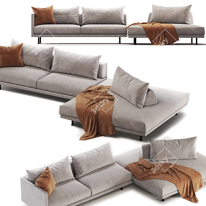 Modern Elegance: Josh Moroso Sofa 3D model image 1