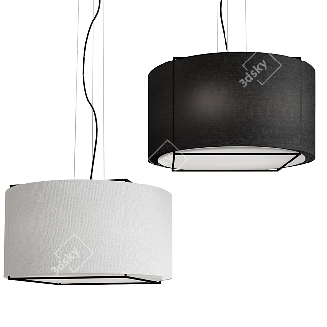 Sleek Lewit Pendant Lamp 3D model image 1