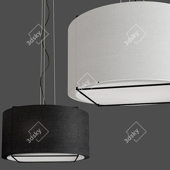Sleek Lewit Pendant Lamp 3D model image 2