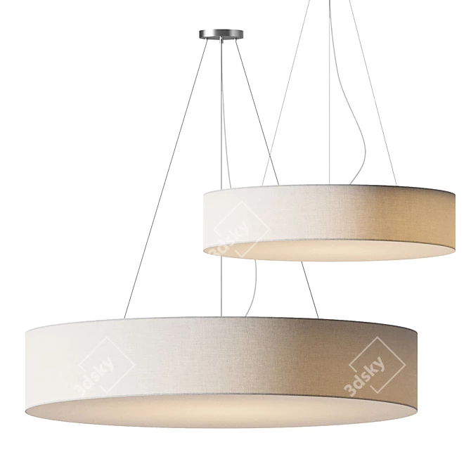 Sleekly Designed LED Pendant Lamp 3D model image 1