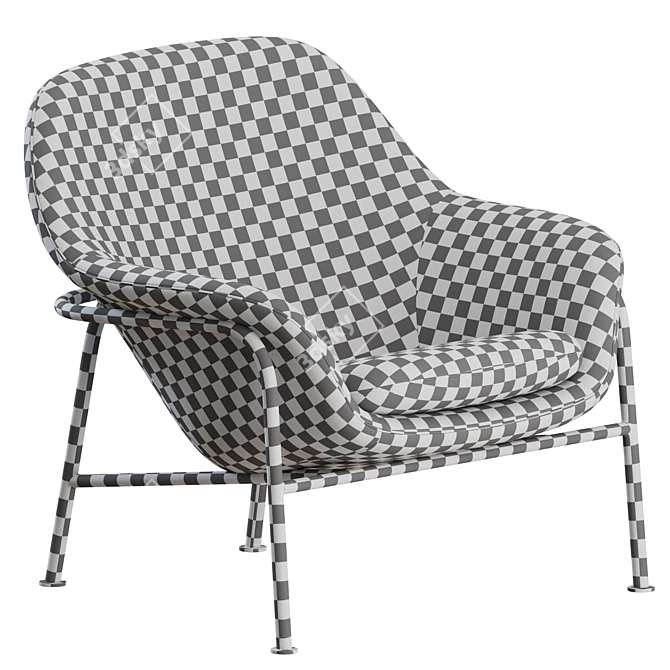 Modern Metal Lounge Chair, Normann Copenhagen 3D model image 2