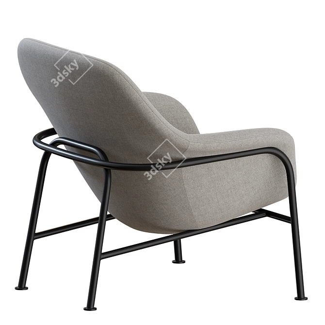 Modern Metal Lounge Chair, Normann Copenhagen 3D model image 7