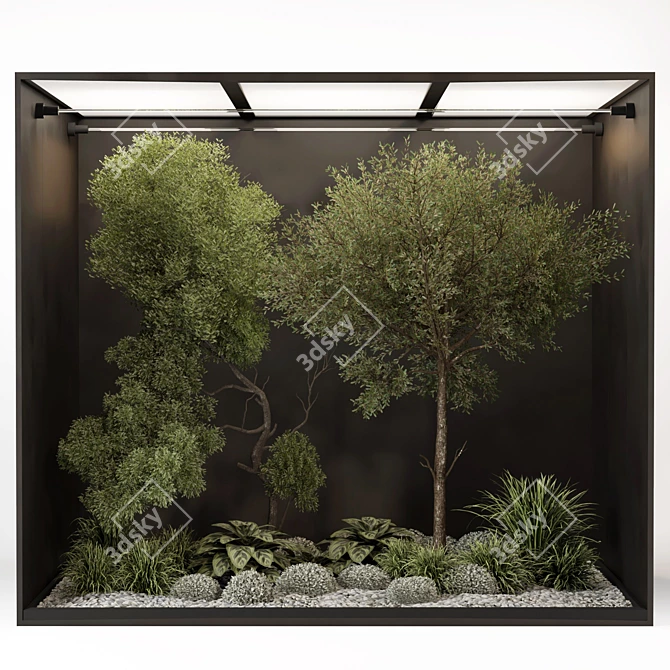 Cozy Garden Tree Set 3D model image 1