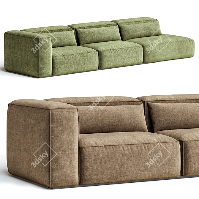 Contemporary Modular Sofa Set 2017 3D model image 2