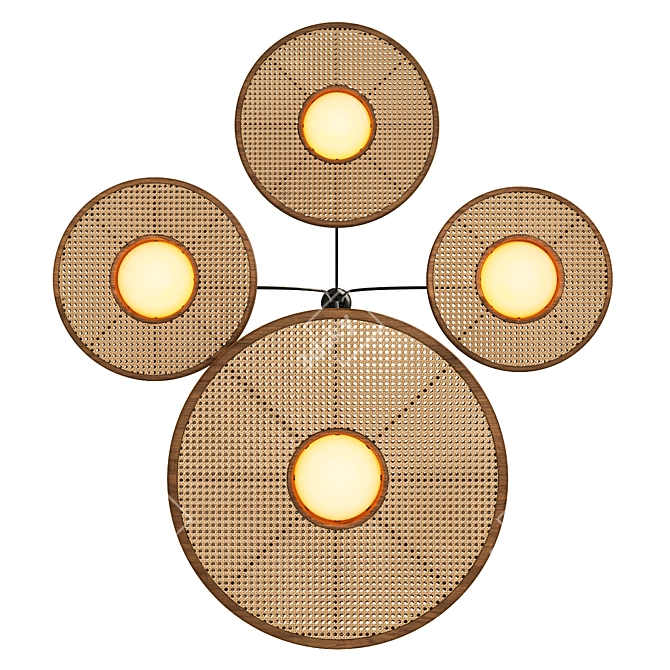 Sleek Cosmos-Inspired Cassini Chandelier 3D model image 4