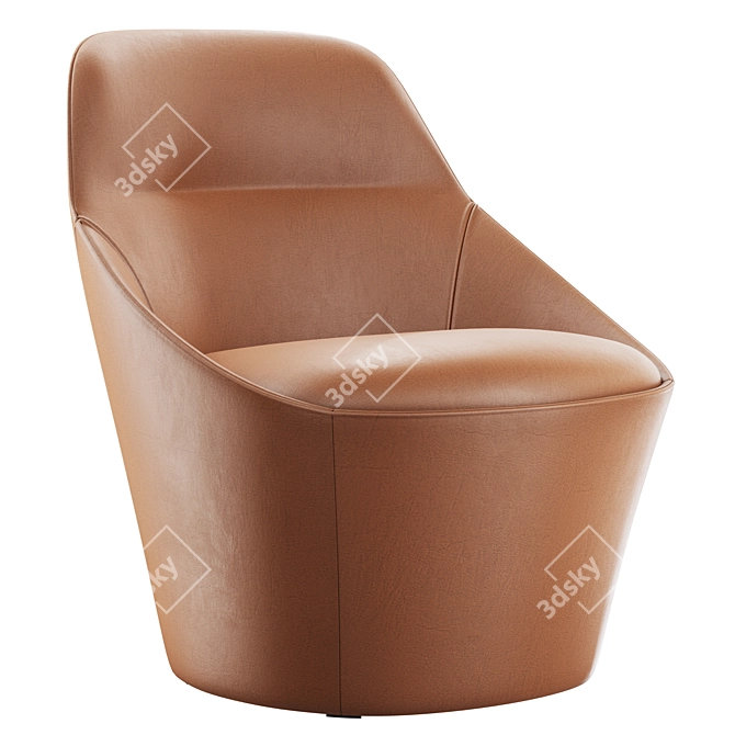 Modern Offecct Ezy Chair 3D model image 5