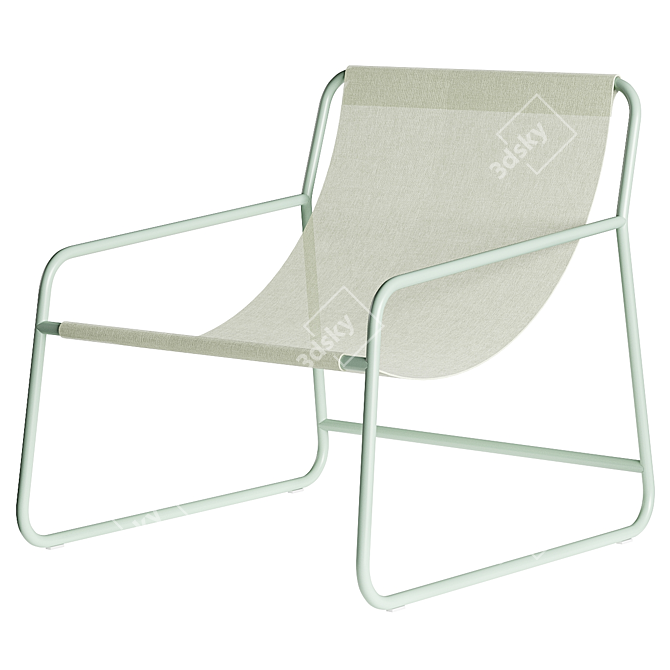 Metal Outdoor Lounge Chair: Connubia 3D model image 1