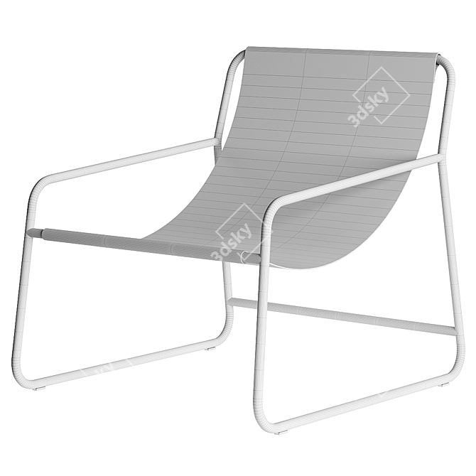 Metal Outdoor Lounge Chair: Connubia 3D model image 2