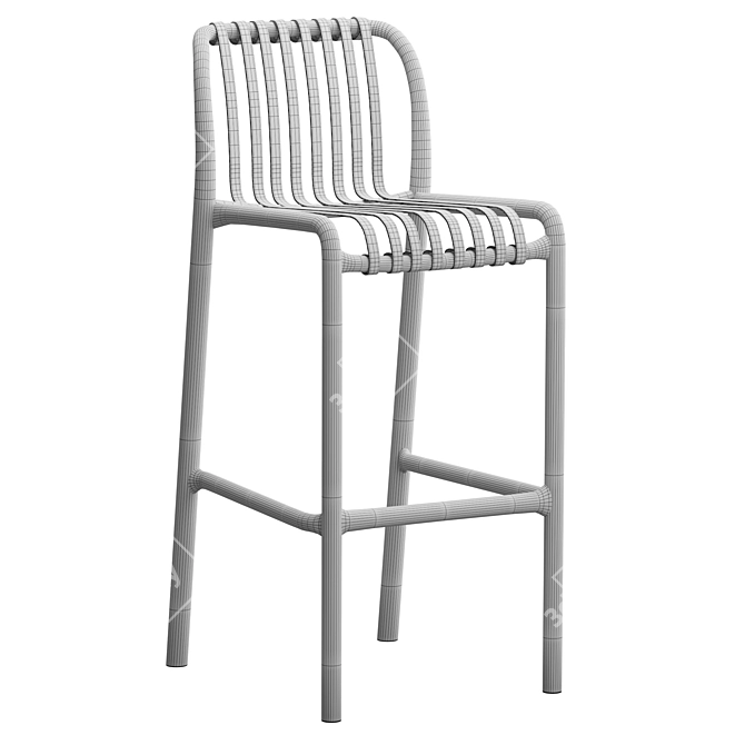 Chloe Bar Stool Trio 3D model image 4