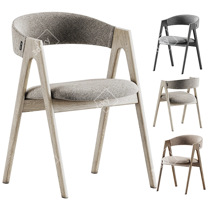 Dublin Chair: Contemporary Comfort Solution 3D model image 1