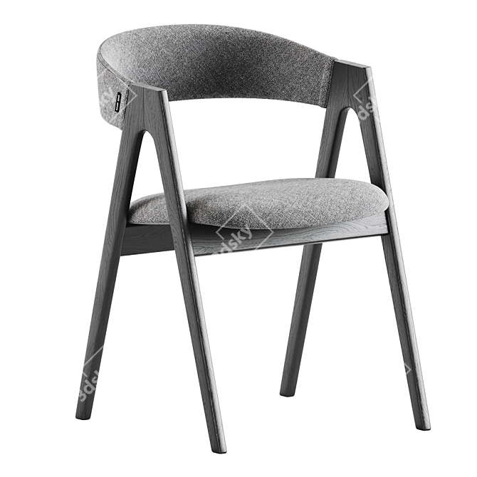 Dublin Chair: Contemporary Comfort Solution 3D model image 2