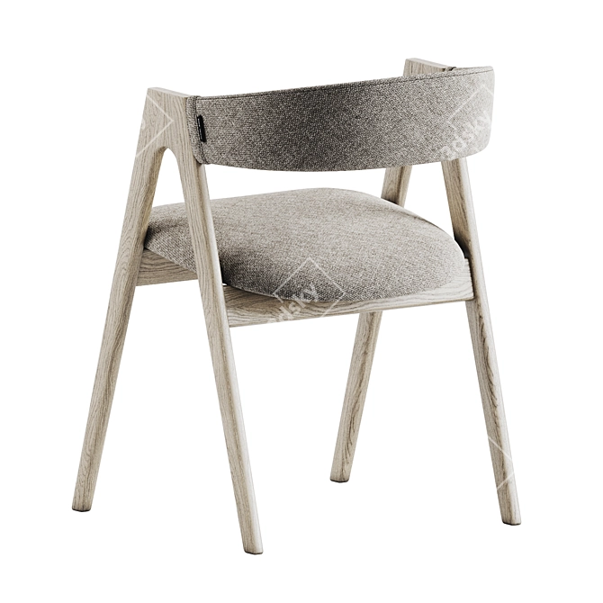 Dublin Chair: Contemporary Comfort Solution 3D model image 3