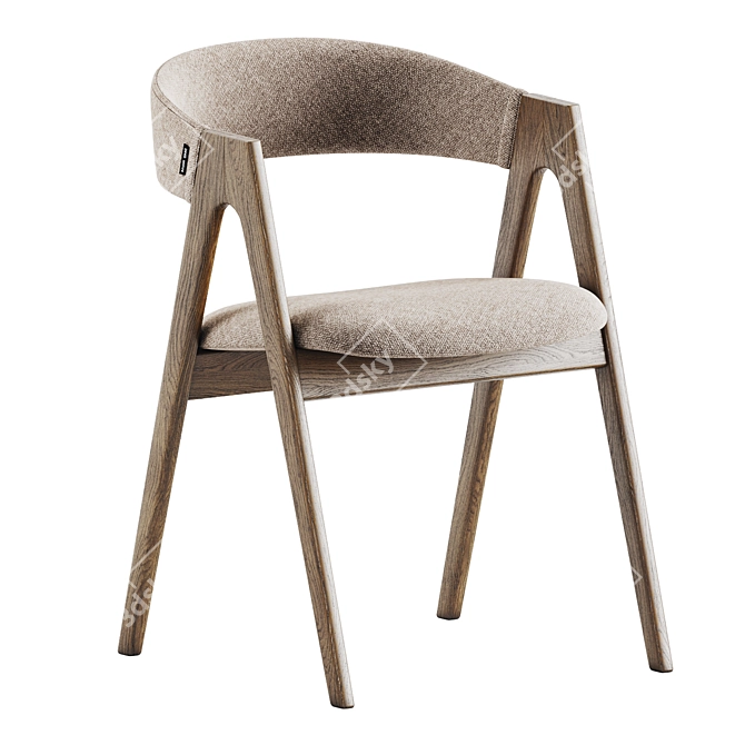 Dublin Chair: Contemporary Comfort Solution 3D model image 4