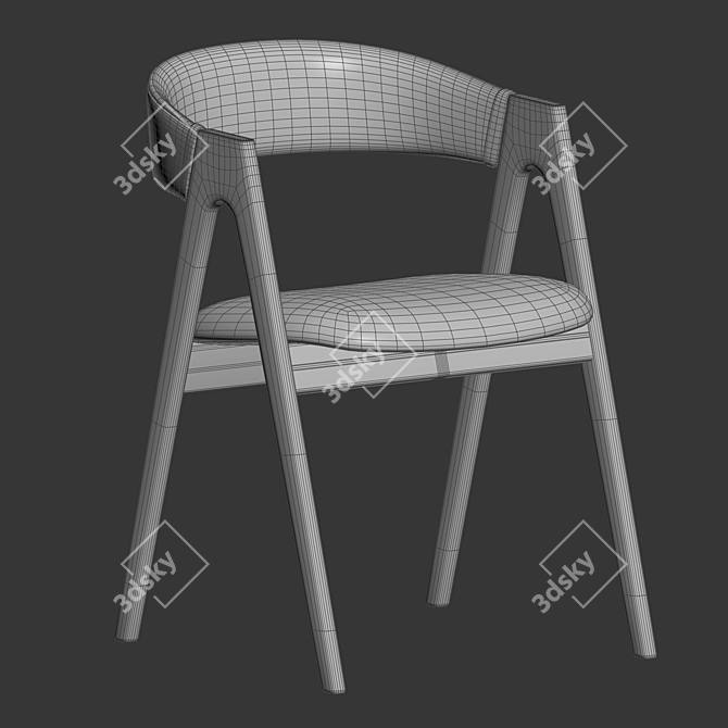 Dublin Chair: Contemporary Comfort Solution 3D model image 5