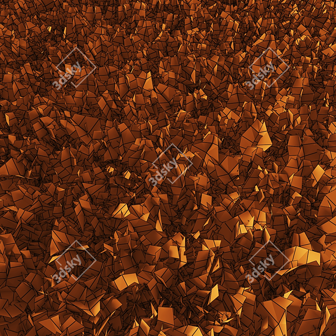 Grassy Textured Polygon Model 3D model image 5