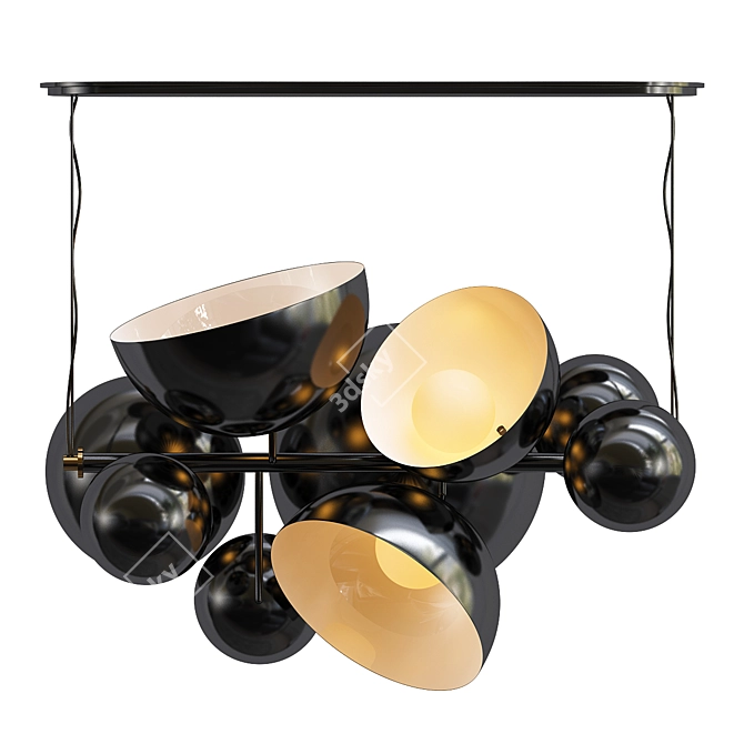 Modern Miyake Suspension Lamp 3D model image 1