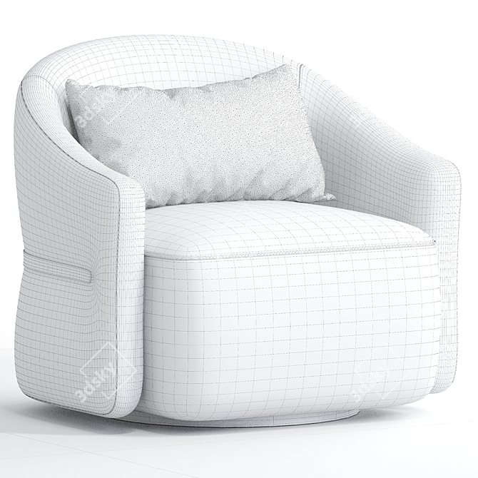 Elegant Madame Butterfly Armchair (English translation) 3D model image 4