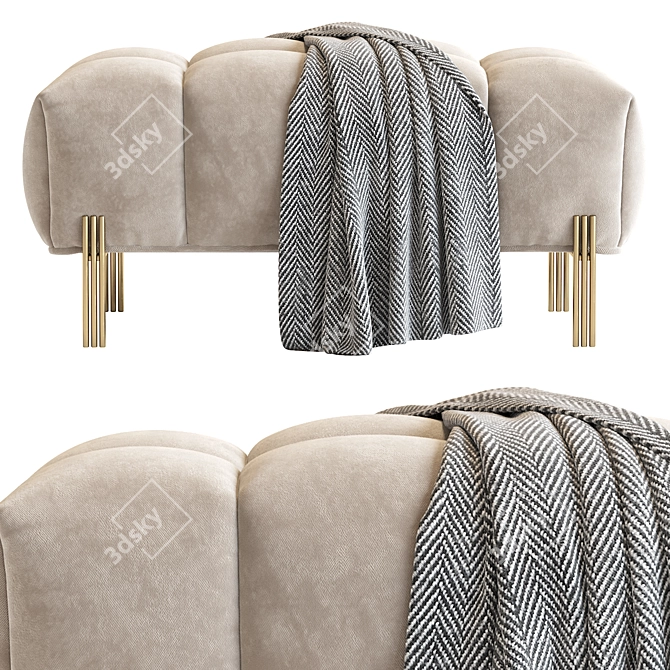 Contemporary Sienna Bench 2016 3D model image 3