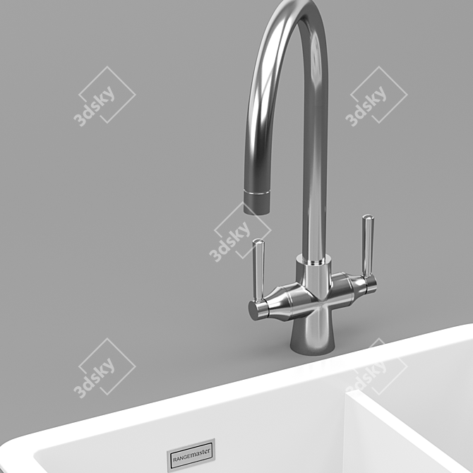 Rustique Ceramic Sink, 55.7cm 3D model image 4