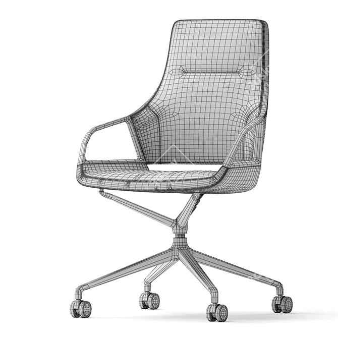 Transformed Turbo Conference Chair 3D model image 7