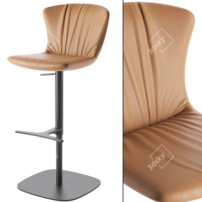 Elegant Dexter 2086 Bar Stool 3D model image 1