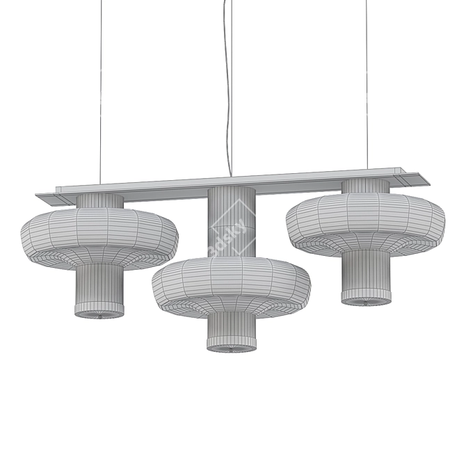 Elegant Claire Chandelier Pendant 3D model image 2