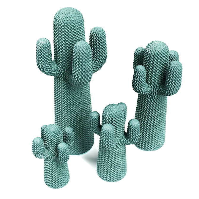 Cacti Plastic Sculpture Set 3D model image 3