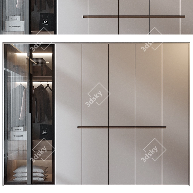 Elegant Furniture Wardrobe 2013 3D model image 1