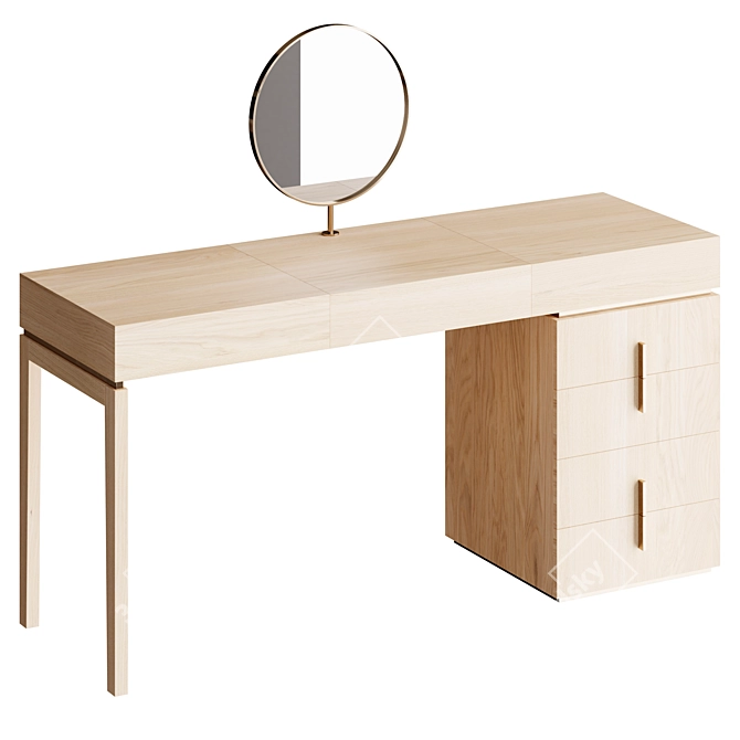 Elegant Vanity Table for Beauty 3D model image 1