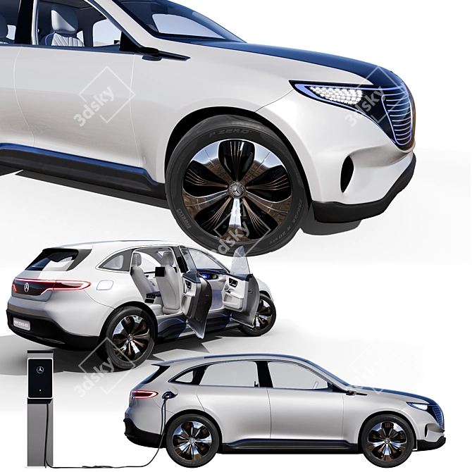 Mercedes EQ SUV Replica Model 3D model image 2