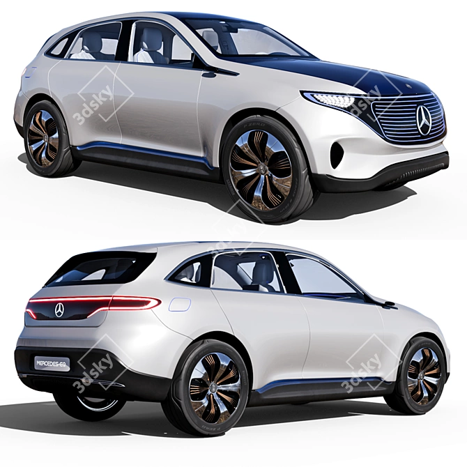 Mercedes EQ SUV Replica Model 3D model image 8