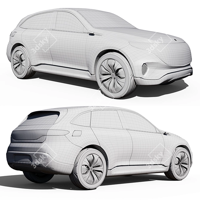 Mercedes EQ SUV Replica Model 3D model image 12