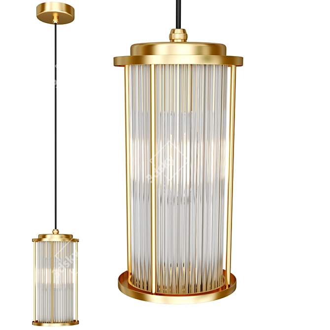 Linton Brass Pendant by Nordlux 3D model image 1
