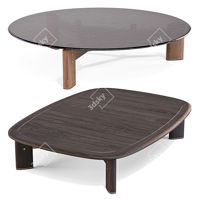 Poliform Ketch Coffee Tables Set 3D model image 2