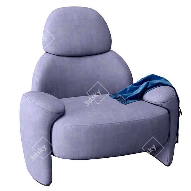 Deco-inspired Paolo Castelli Armchair 3D model image 2