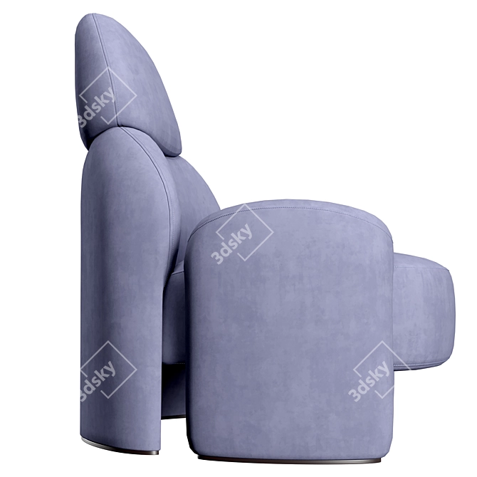 Deco-inspired Paolo Castelli Armchair 3D model image 3