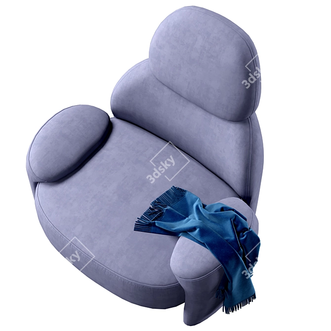 Deco-inspired Paolo Castelli Armchair 3D model image 4