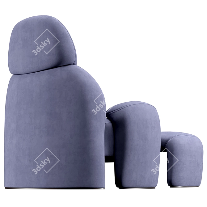 Deco-inspired Paolo Castelli Armchair 3D model image 5