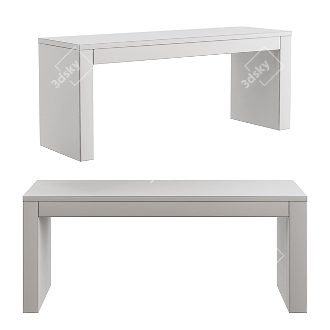 LaRedoute Vova Oak Bench 3D model image 2