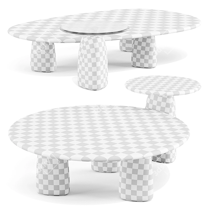 Strata Collection: Modern Mineral-inspired Tables 3D model image 5