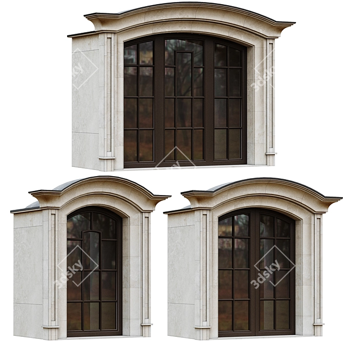 Attic Windows - Various Sizes 3D model image 1