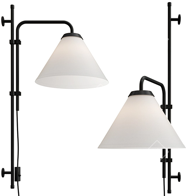 Modern Plug-In Wall Light Fixture 3D model image 1