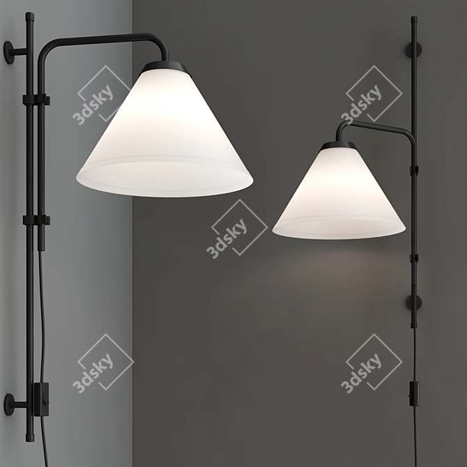 Modern Plug-In Wall Light Fixture 3D model image 4