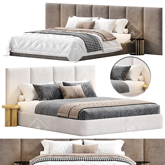 Flexteam SOMMIER Bed 2015 Millimeters 3D model image 2